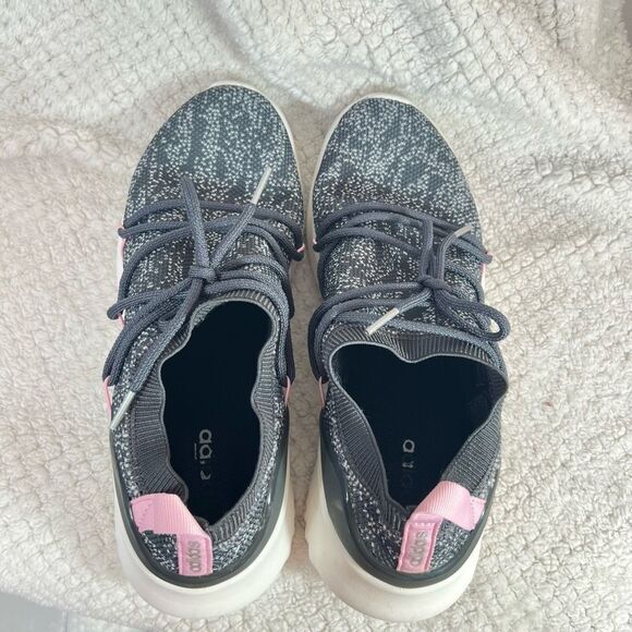 Adidas Women's Ultimafusion slip on laced pink gray marled athletic shoe size 10 - Picture 6 of 8